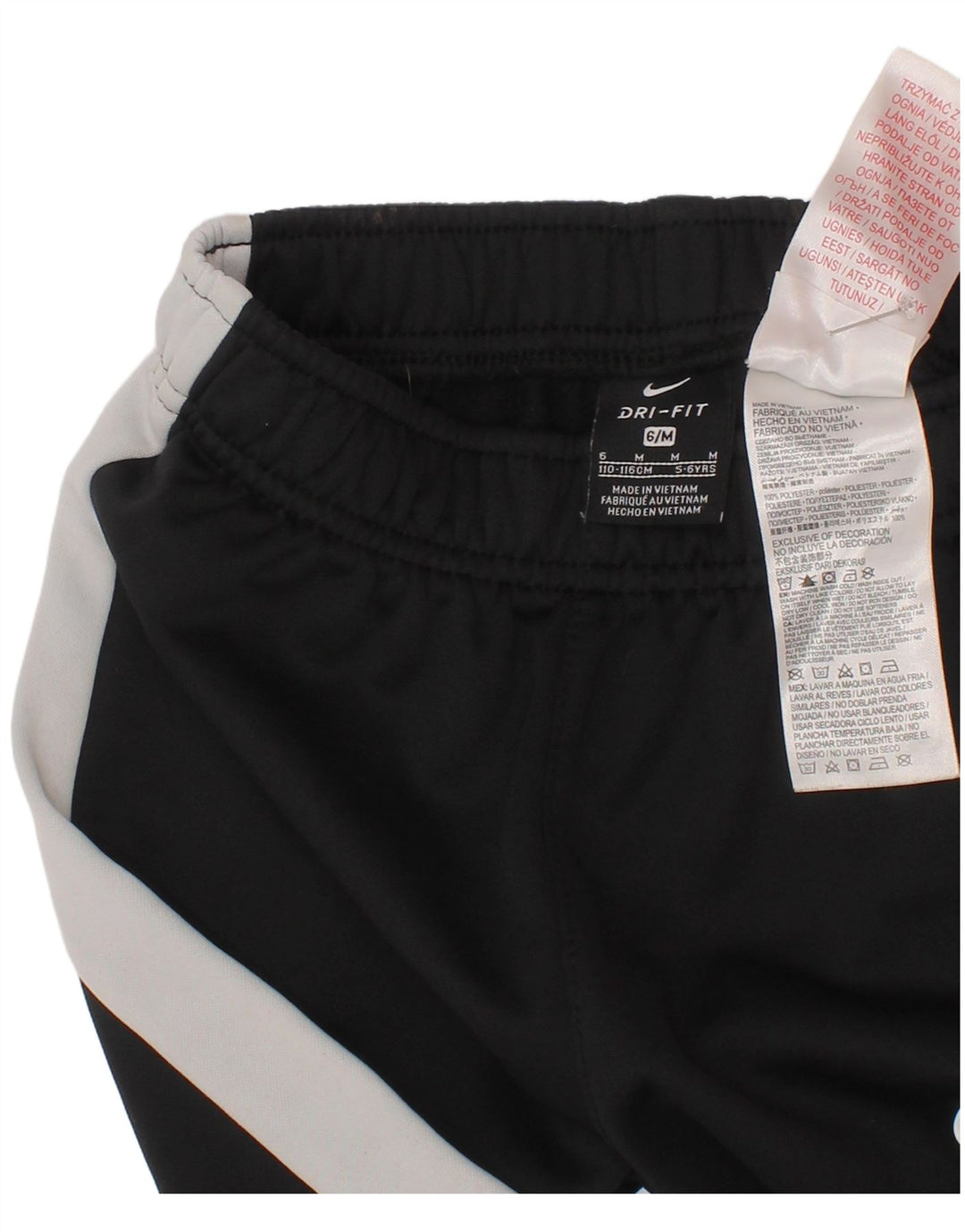 Nike Boys Dri Fit Tracksuit Trousers Joggers 5-6 Years Medium Black