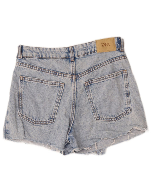 Zara Girls Denim Shorts 13-14 Years W26 Blue Cotton
