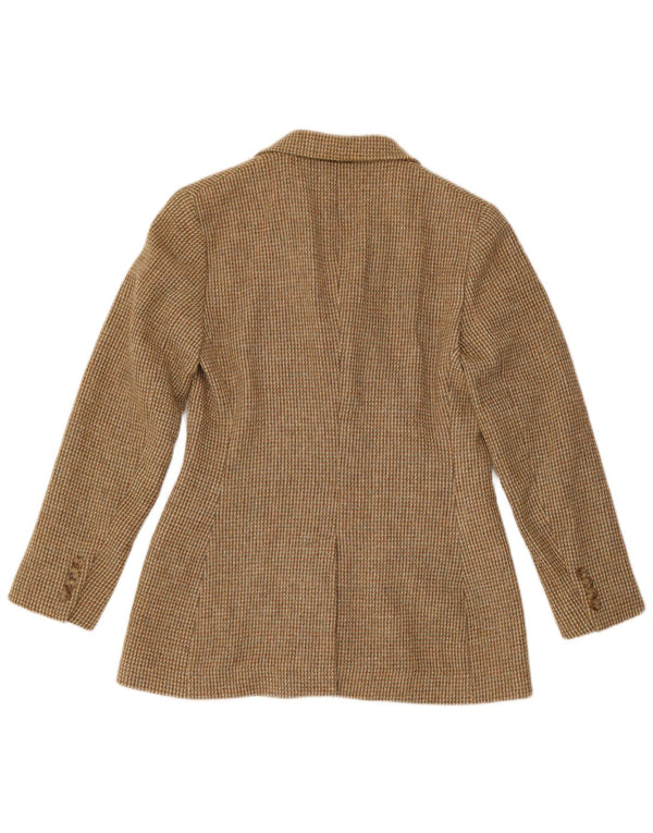 Ralph Lauren Womens 3 Button Blazer Jacket US 10 Large Brown Check