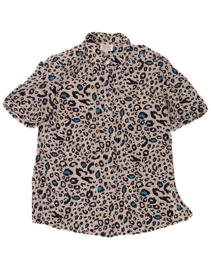 cherie Chemisier Femme IT 42/44 Moyen Imprimé Animal Multicolore