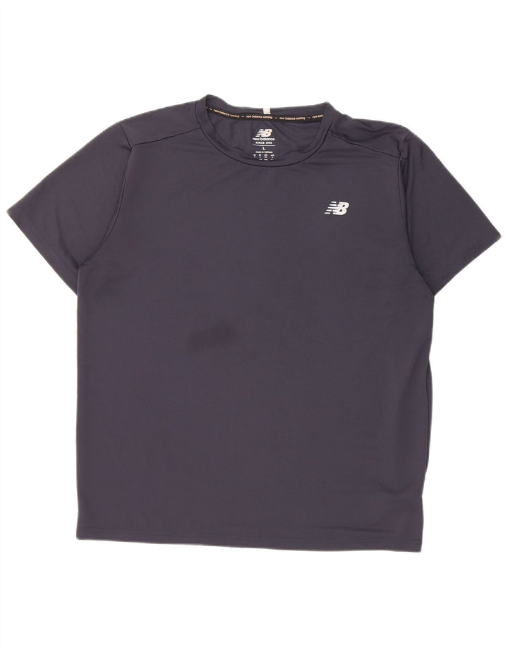 New Balance Herre T-Shirt Top Stor Marineblå Polyester