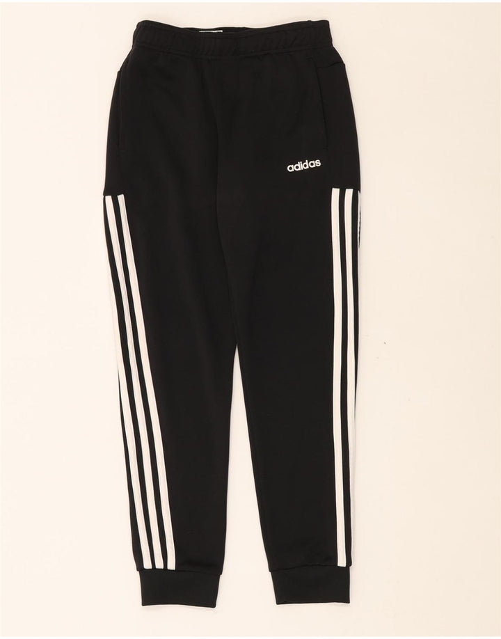ADIDAS Boys Tracksuit Trousers Joggers 13-14 Years  Black Polyester