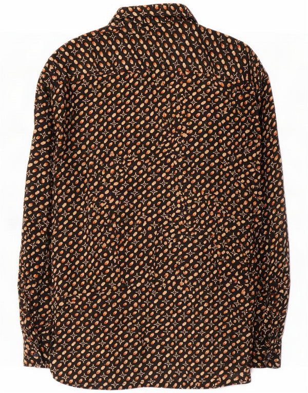 Cotton Club Herrenhemd XL Schwarz Geometrisch