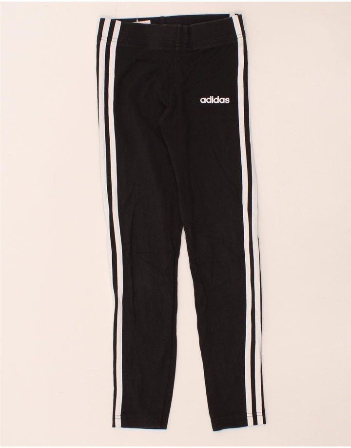 ADIDAS Girls Leggings 9-10 Years  Black Vintage Adidas and Second-Hand Adidas from Messina Hembry 