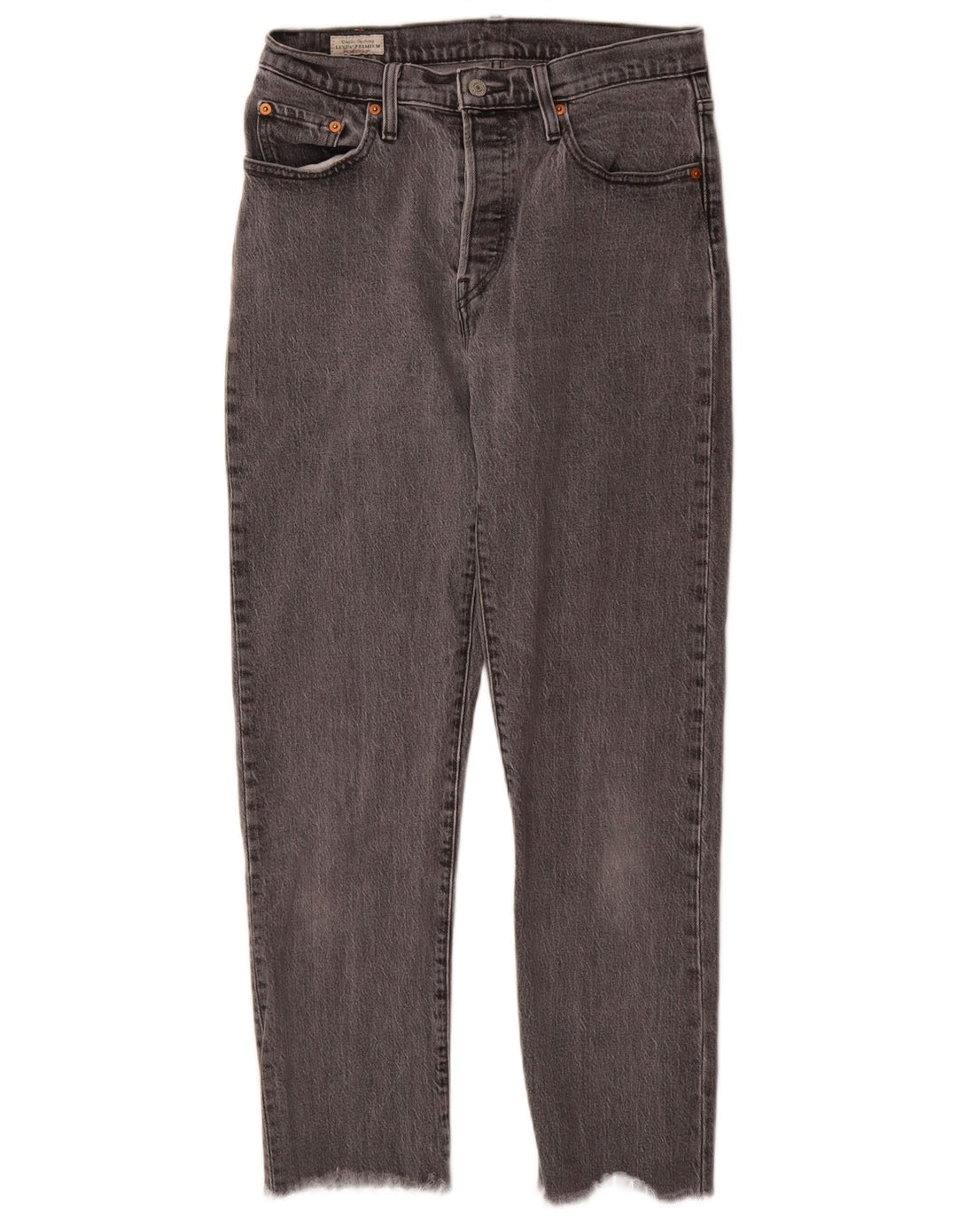 Levi's Dame 501 Straight Jeans W28 L28 Grå Bomuld