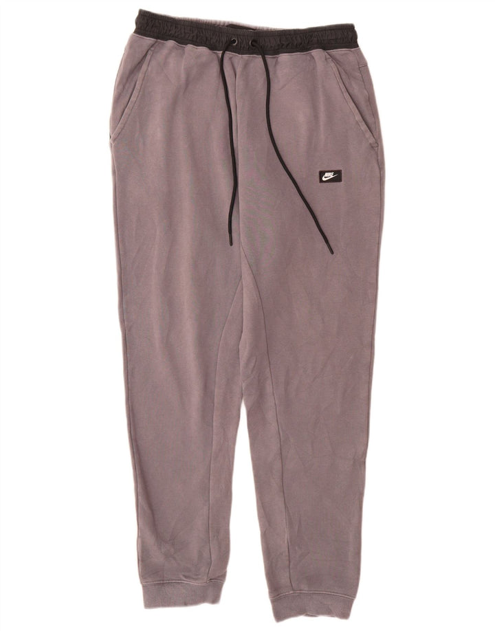 Nike Mens Tracksuit Trousers Joggers Medium  Grey Colourblock Cotton