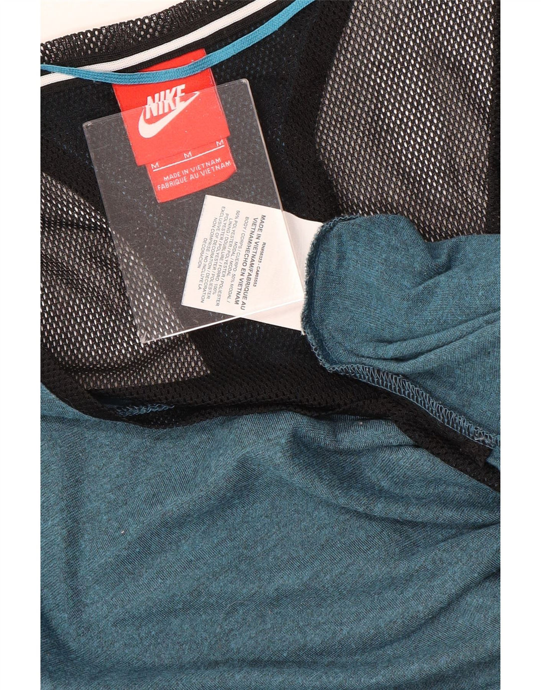 Canotta oversize da donna Nike UK 14 blu medio color block modale
