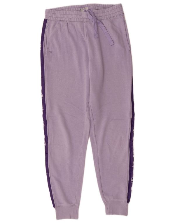 Champion Womens Tracksuit Trousers Joggers UK 14 Medium Purple Colourblock