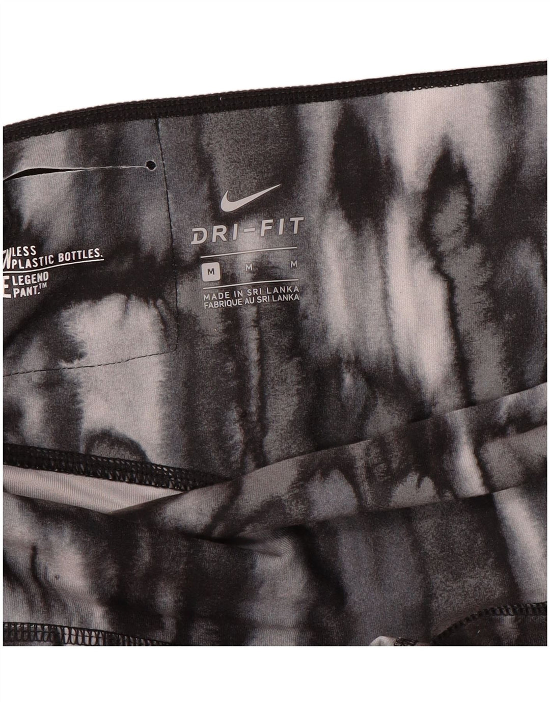 Nike Womens Dri Fit Leggings UK 14 Medium Grey Animal Print