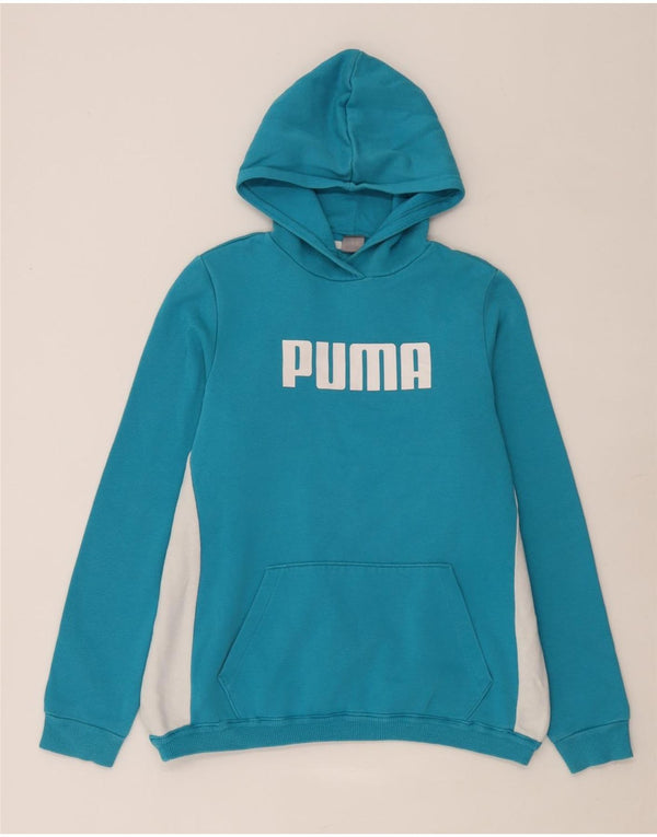 Felpa con cappuccio grafica da ragazzo Puma 15-16 anni Blu Colourblock