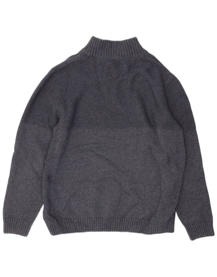 Męski sweter z zamkiem Weird Fish, 2XL, granatowy, poliester