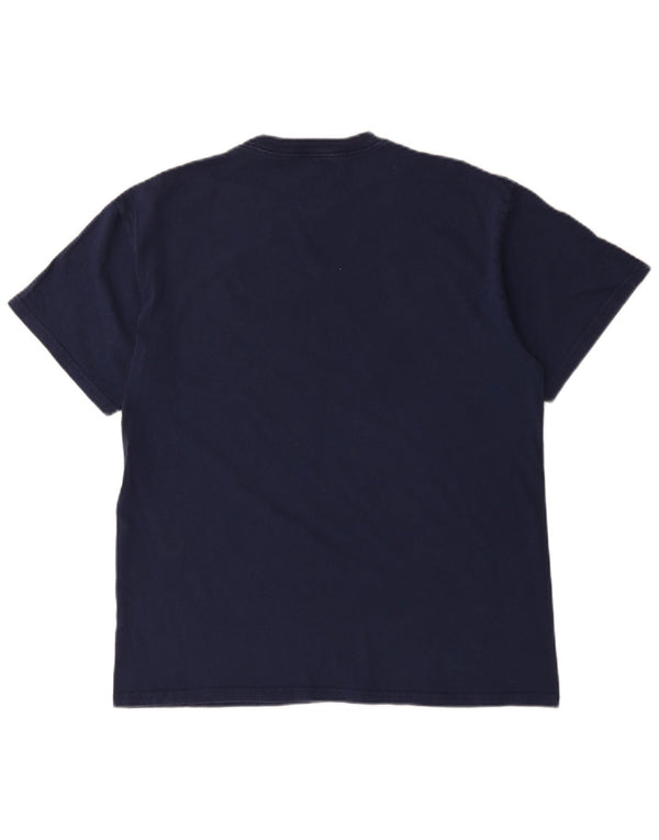Majestic Hommes Atlanta Braves T-Shirt Graphique Haut Grand Bleu Marine Coton