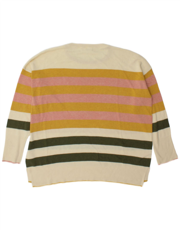 White Stuff Dame Crew Neck Jumper Sweater UK 22 3XL Flerfarvet Stribet