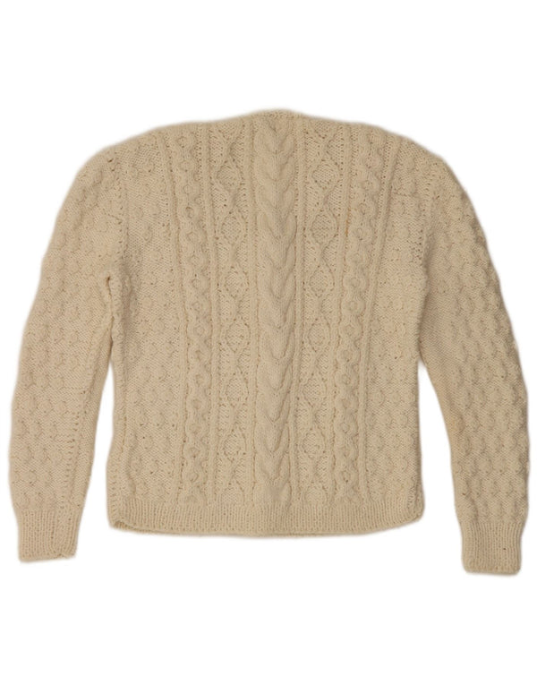 Vintage Womens Cardigan Sweater UK 10 Small Off White