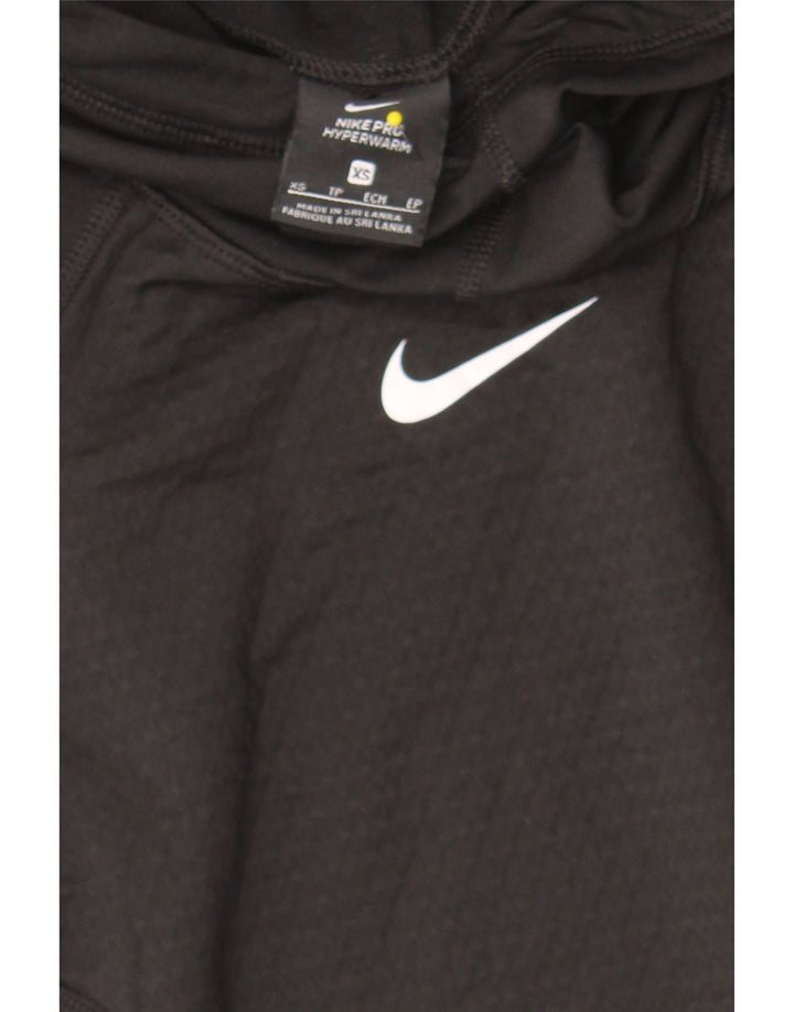 NIKE Womens Hoodie Jumper UK 6 XS Black Polyester Vintage Nike and Second-Hand Nike from Messina Hembry 
