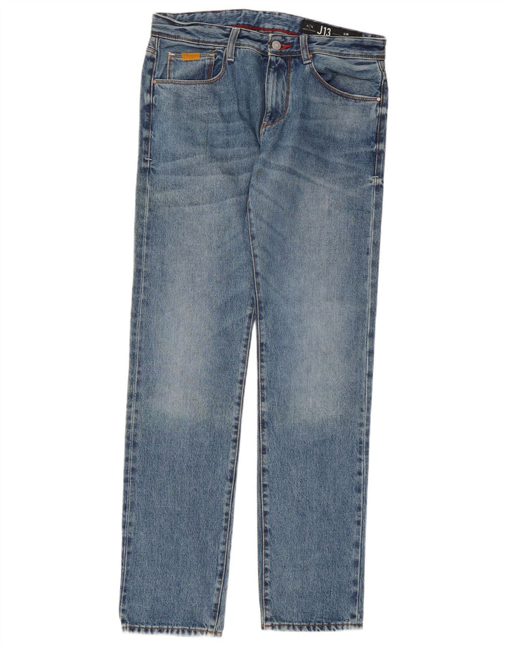 Armani Exchange Mens Slim Jeans W32 L32 Blue Cotton