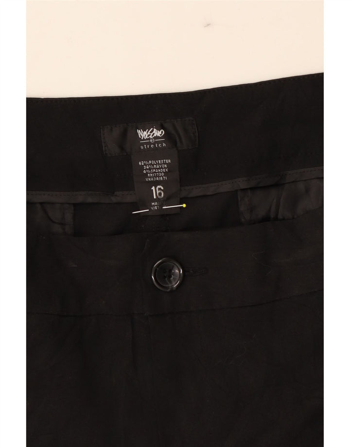 MOSSIMO Womens Straight Capri Trousers US 16 2XL W40 L21 Black Polyester Vintage Mossimo and Second-Hand Mossimo from Messina Hembry 