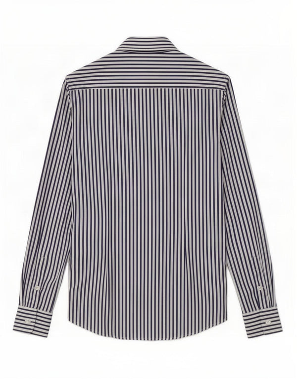 Ralph Lauren Camisa Slim Fit para Mujer US 6 Mediana Azul Marino Rayas de algodón