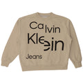 Calvin Klein Jeans Mens Graphic Sweatshirt Jumper Medium White Cotton