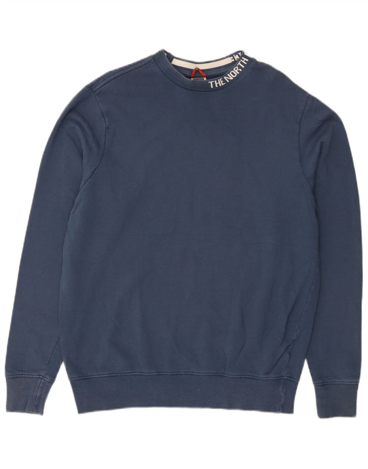 The North Face Mens Graphic Sweatshirt Jumper Small Navy Blue Cotton
