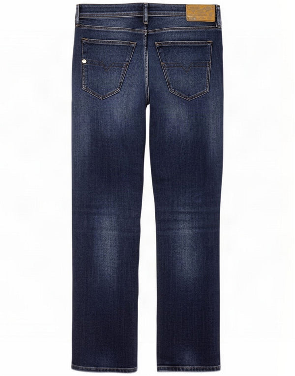 Diesel Mens Waykee Regular Straight Jeans W33 L32 Navy Blue Cotton