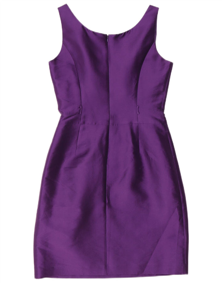 Hobbs Womens Sleeveless Sheath Dress UK 10 Small Purple Polyester