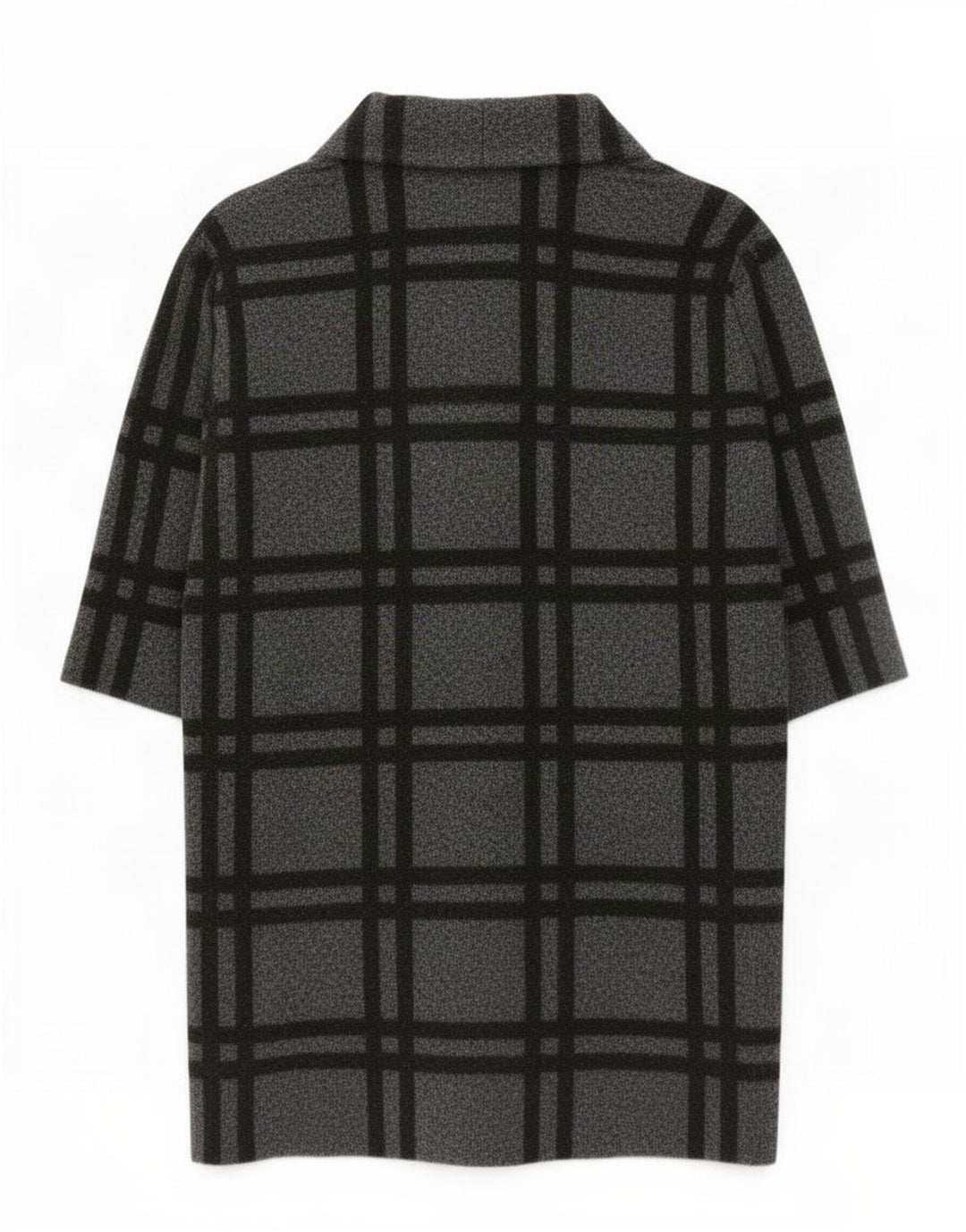 Zara Womens Oversized Overcoat UK 16 Large Grey Check Polyester