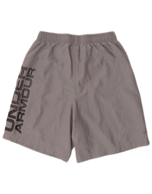 Under Armour Mens Heat Gear Graphic Sport Shorts Small  Grey Polyester