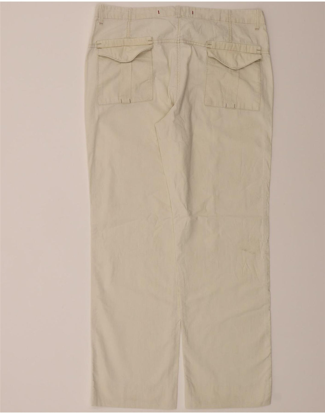 TRUSSARDI Mens Straight Chino Trousers W38 L31 Off White Cotton Vintage Trussardi and Second-Hand Trussardi from Messina Hembry 