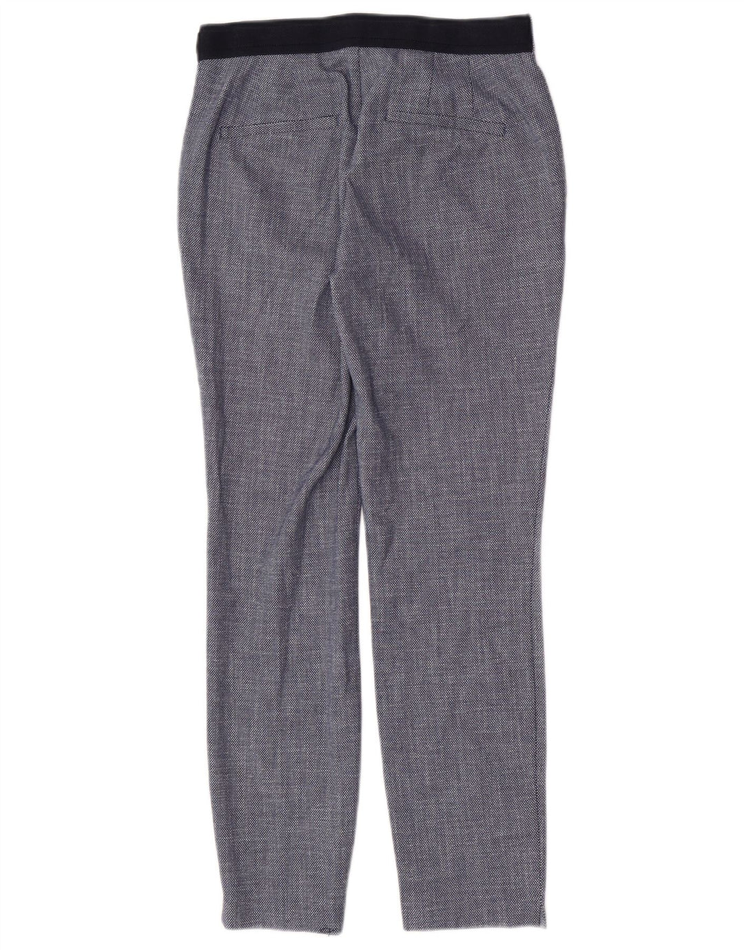 Zara Womens Slim Suit Trousers Small W26 L27 Navy Blue Geometric Polyester