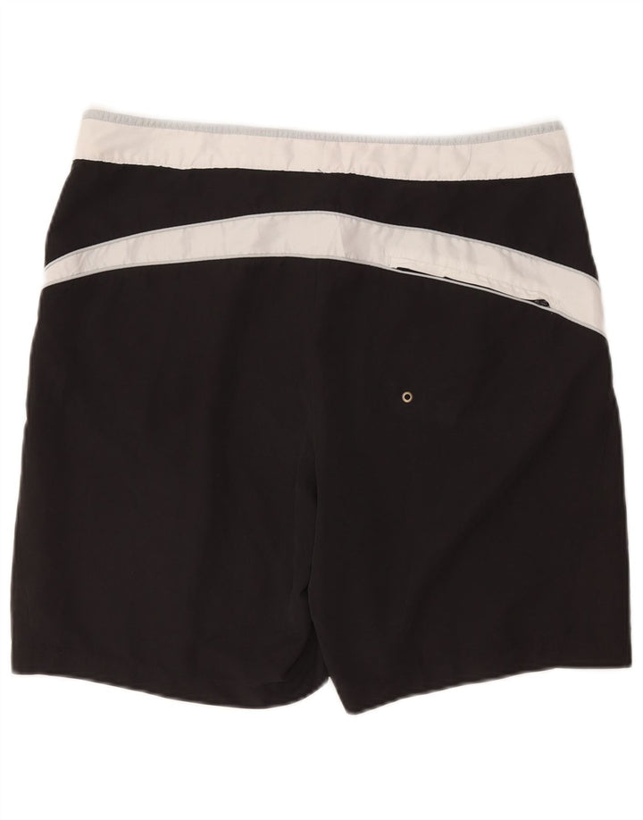 Lotto Mens Graphic Swimming Shorts Large Black Colourblock Polyester