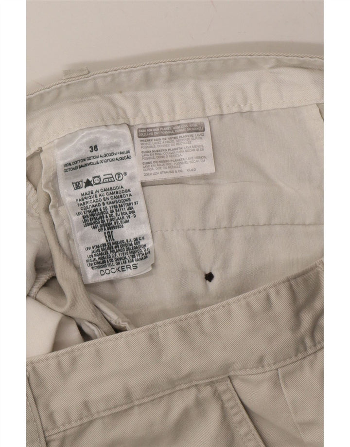 DOCKERS Mens Chino Shorts W36 Large  Grey Cotton Vintage Dockers and Second-Hand Dockers from Messina Hembry 