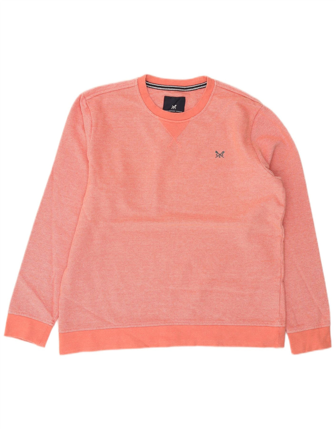 Crew Clothing Herren-Sweatshirt-Pullover aus mittelrosa Baumwolle