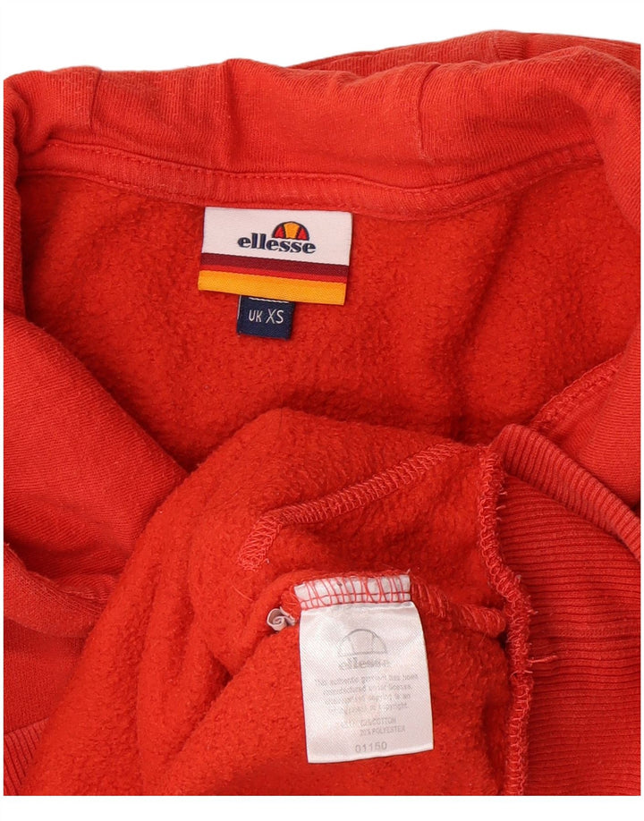 ELLESSE moletom com capuz masculino gráfico XS algodão vermelho
