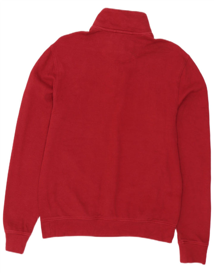 BLUE HARBOR Herren-Sweatshirt mit Reißverschluss am Hals, kleine rote Baumwolle