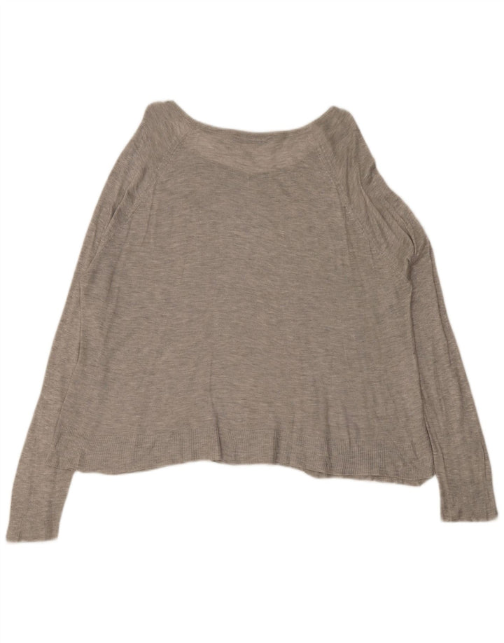 Zara Damen-Oversize-Blusenoberteil, Größe 46, Grau
