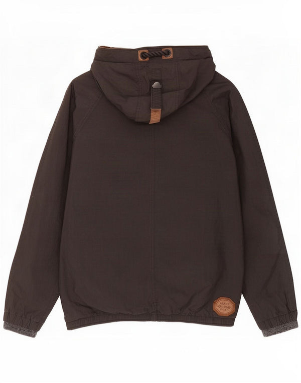 Jaqueta masculina Anorak com capuz Naketano UK 36 algodão cinza pequeno
