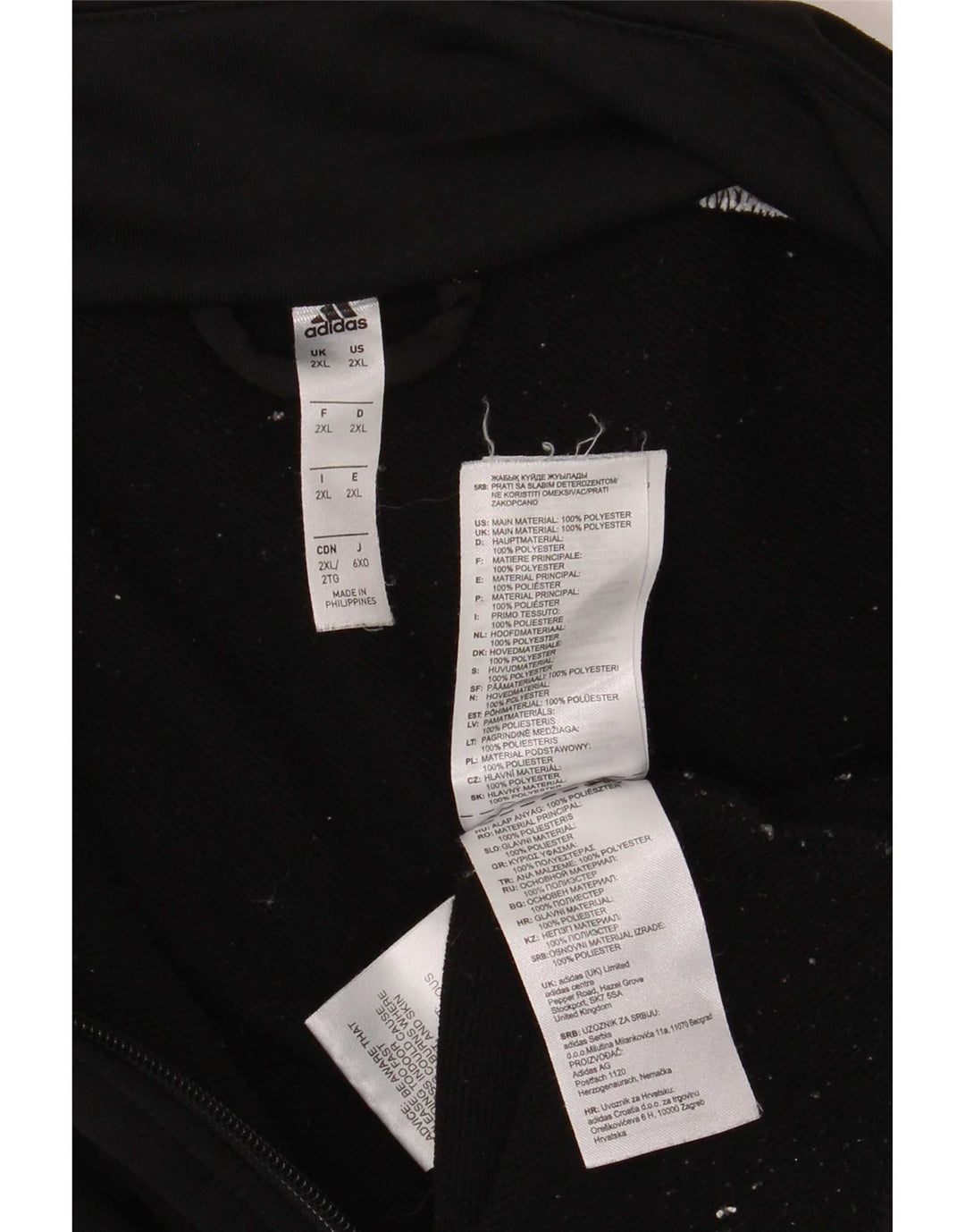 Adidas muška trenirka gornja jakna 2XL crni poliester u boji