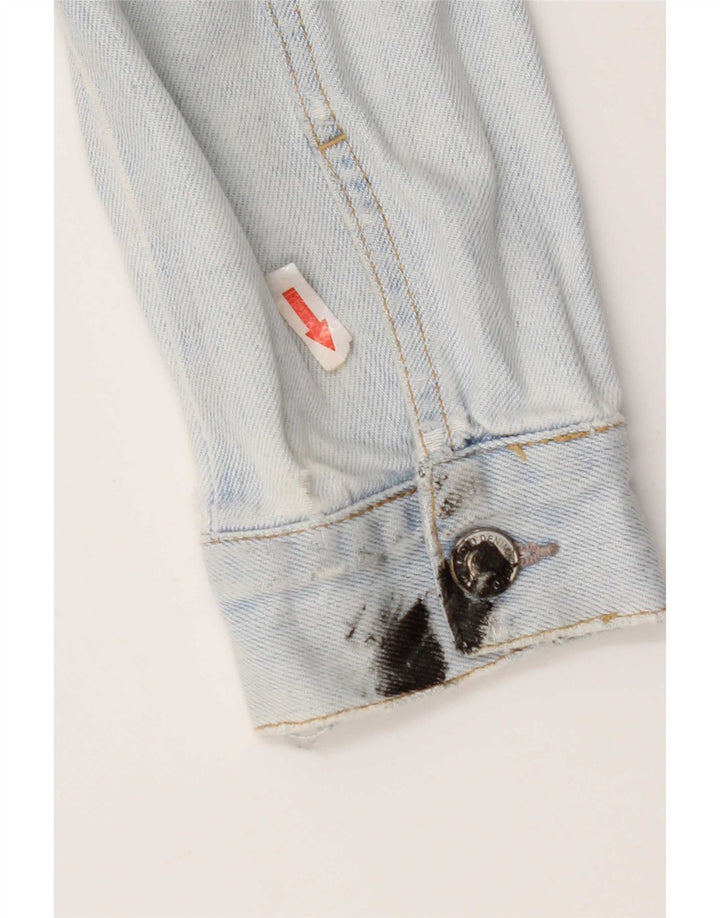 Topshop Dame denimjakke UK 10 Small Blue Cotton