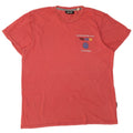 Schott Herren-T-Shirt mit Grafik, groß, rosa, Baumwolle
