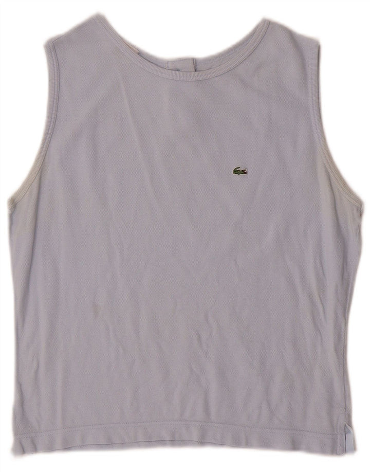 Lacoste Damen-Trägershirt, Größe 44, große blaue Baumwolle
