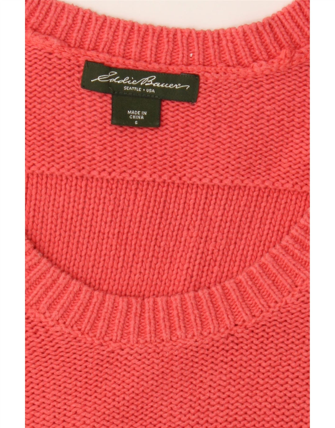 EDDIE BAUER Womens Oversized Boat Neck Jumper Sweater UK 10 Small Red Vintage Eddie Bauer and Second-Hand Eddie Bauer from Messina Hembry 