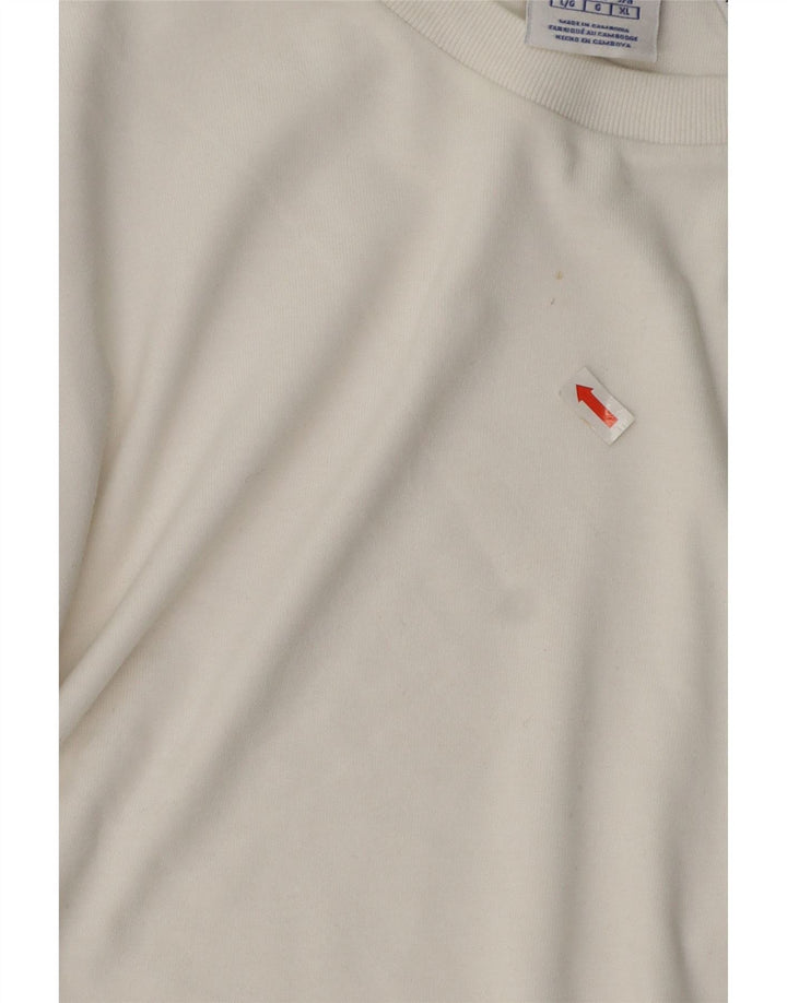Champion Herre T-Shirt Top Stor Hvid Bomuld