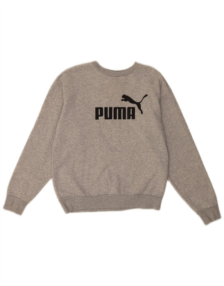 Felpa grafica da uomo Puma Jumper XS in cotone grigio