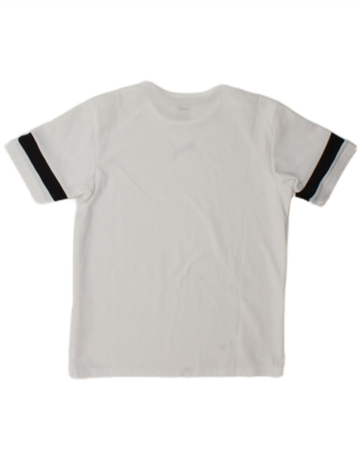 Puma Boys T-Shirt Top 13-14 Years White Colourblock