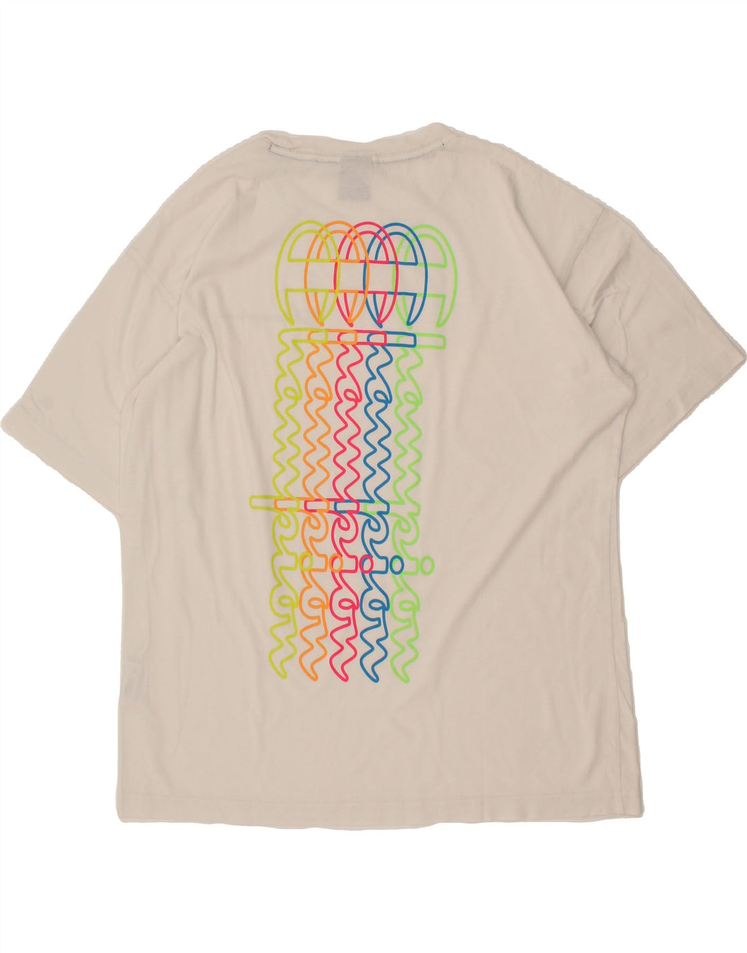 CHAMPION Mens Graphic T-Shirt Top Large White Cotton Vintage Champion and Second-Hand Champion from Messina Hembry 
