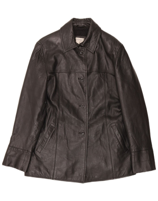 Conbipel Damen Lederjacke IT 45 Medium Schwarz