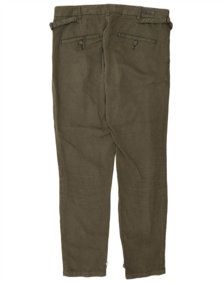 Calça Chino Feminina DIESEL W30 L29 Algodão Verde