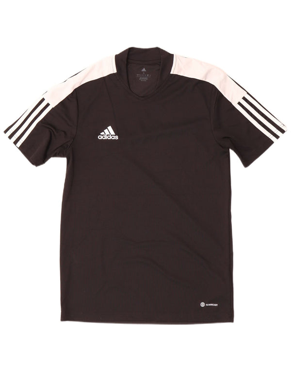 Adidas Hommes Aeroready T-Shirt Haut Petit Noir Colorblock Polyester