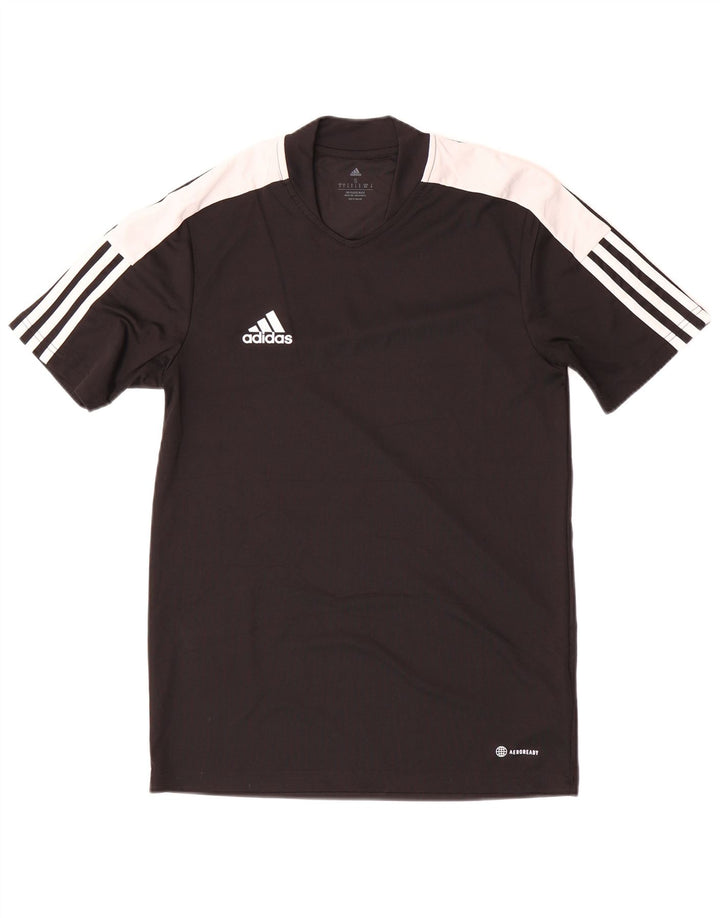 Adidas Herren Aeroready T-Shirt Top Small Schwarz Colourblock Polyester